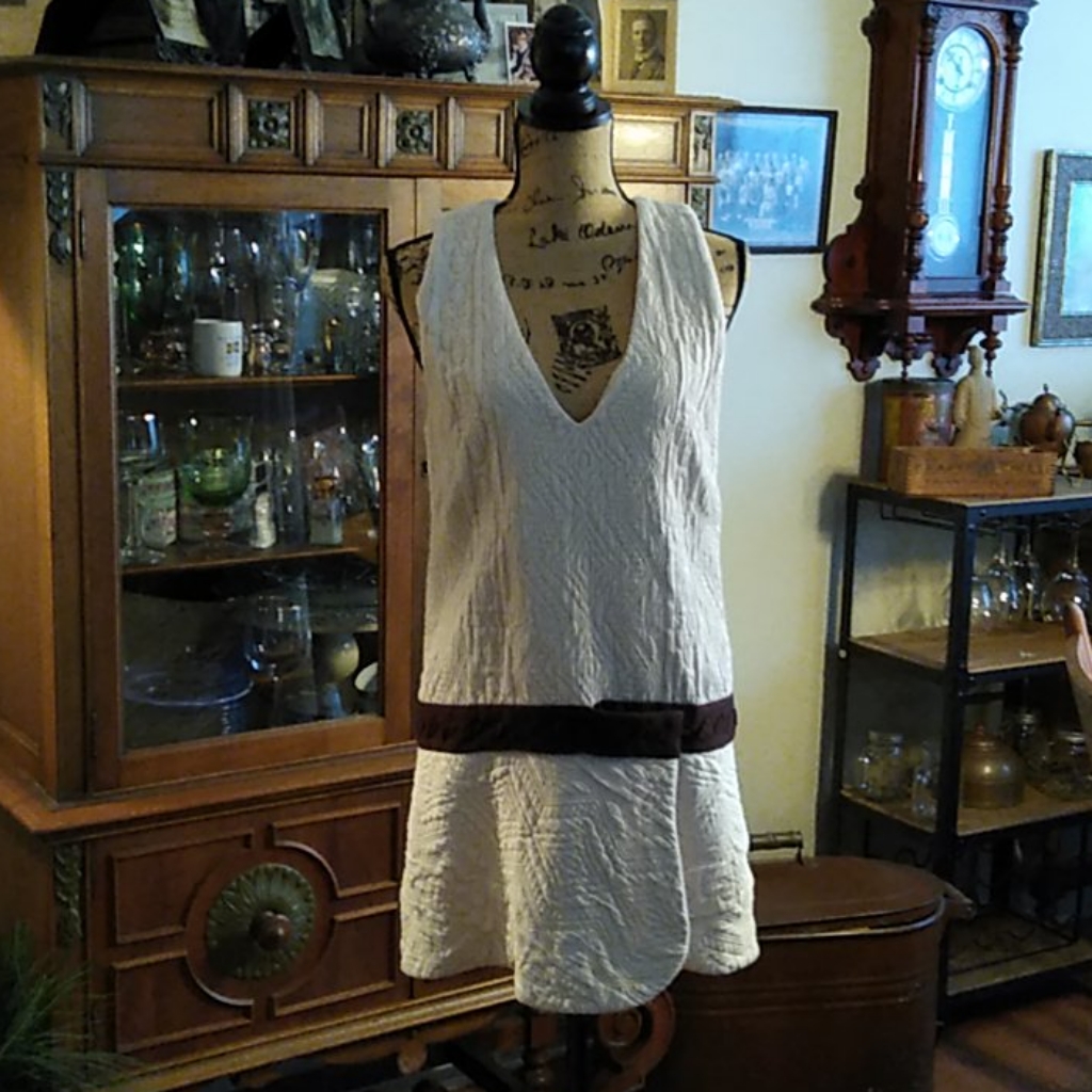 Free People Cream Drop Waist Dress Size 6